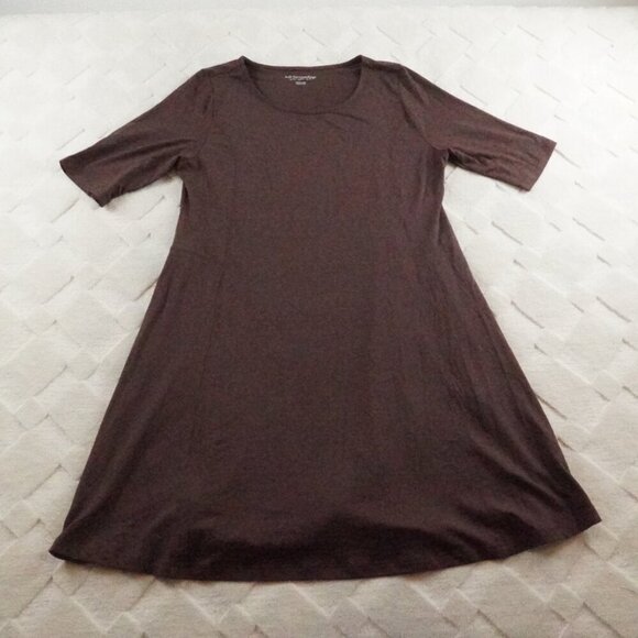 Soft Surroundings Round Neck Fit & Flare Midi Dress Womens Petite Large - Picture 1 of 11